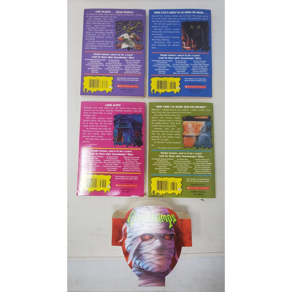 Goosebumps Books R.L. Stine 4 Book Set with Mummy Band Scholastic Paperbacks - Picture 8 of 13